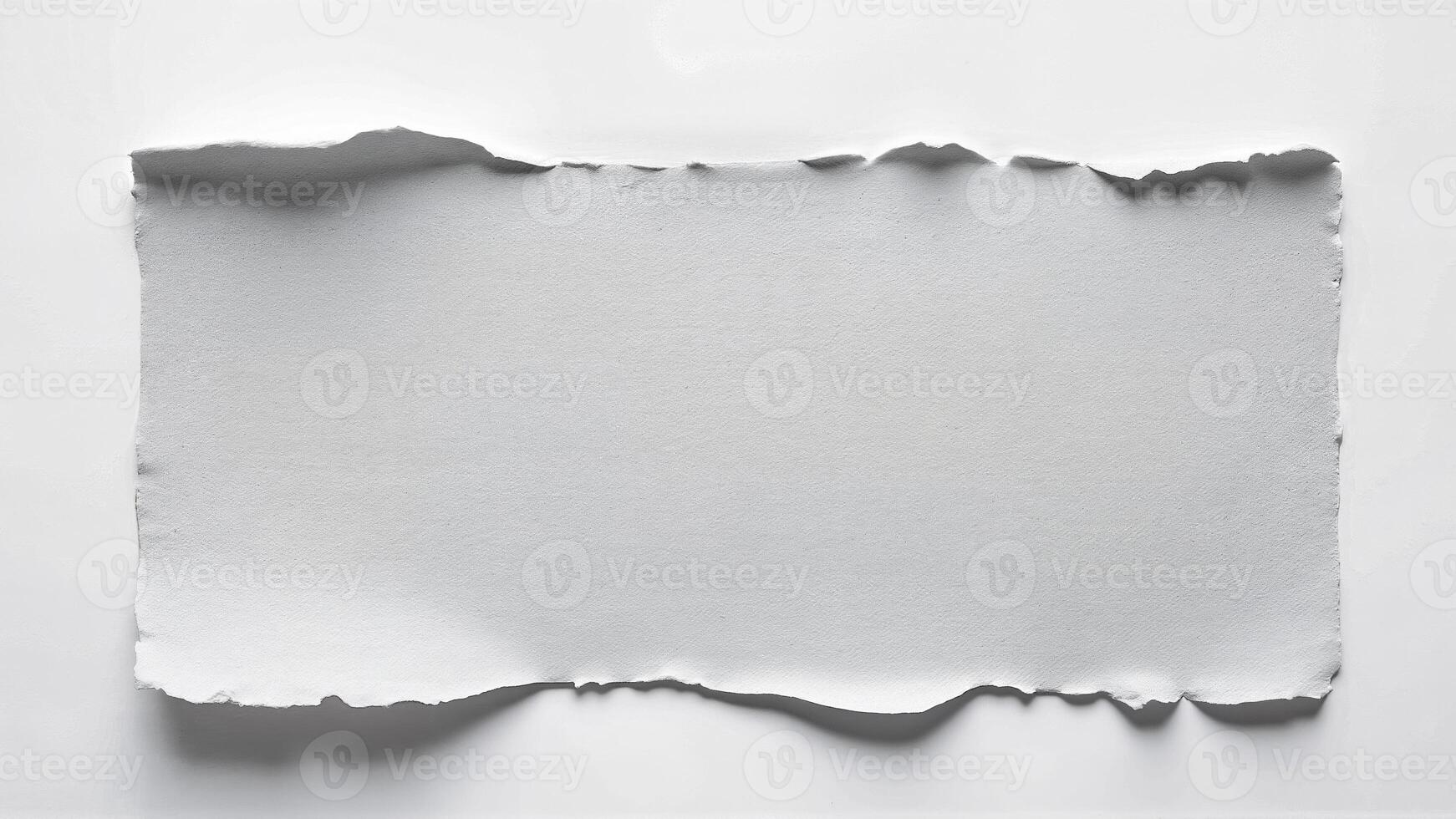 Isolated Torn White Paper Sheet Background photo