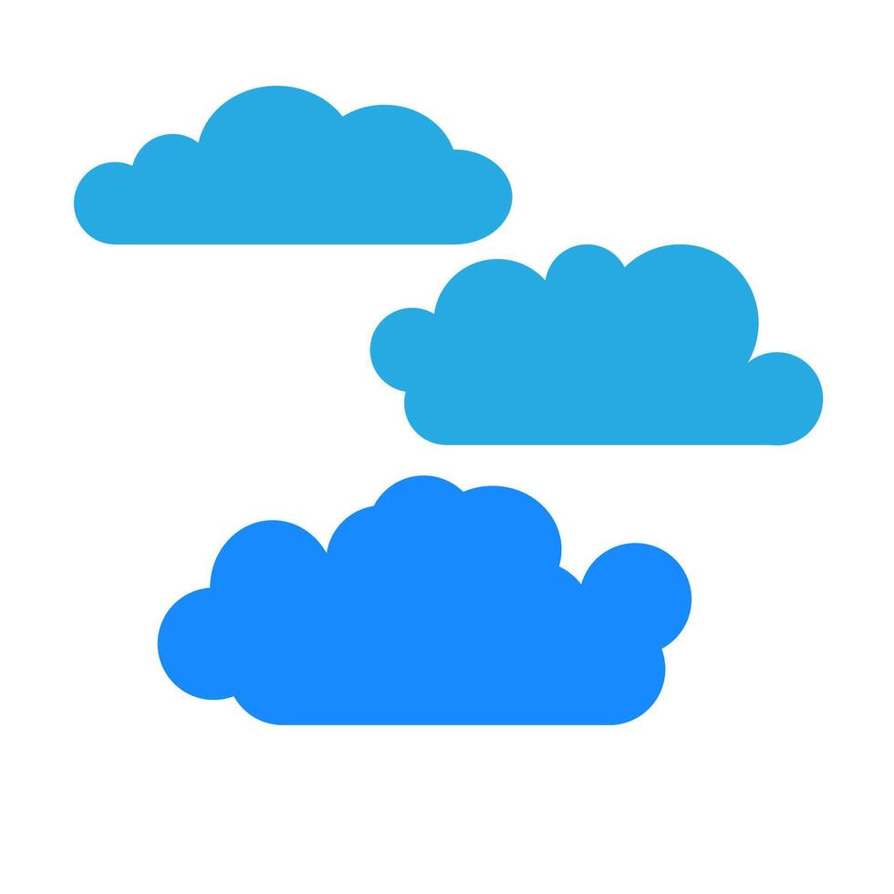 Cloud. Collection of blue clouds. vector