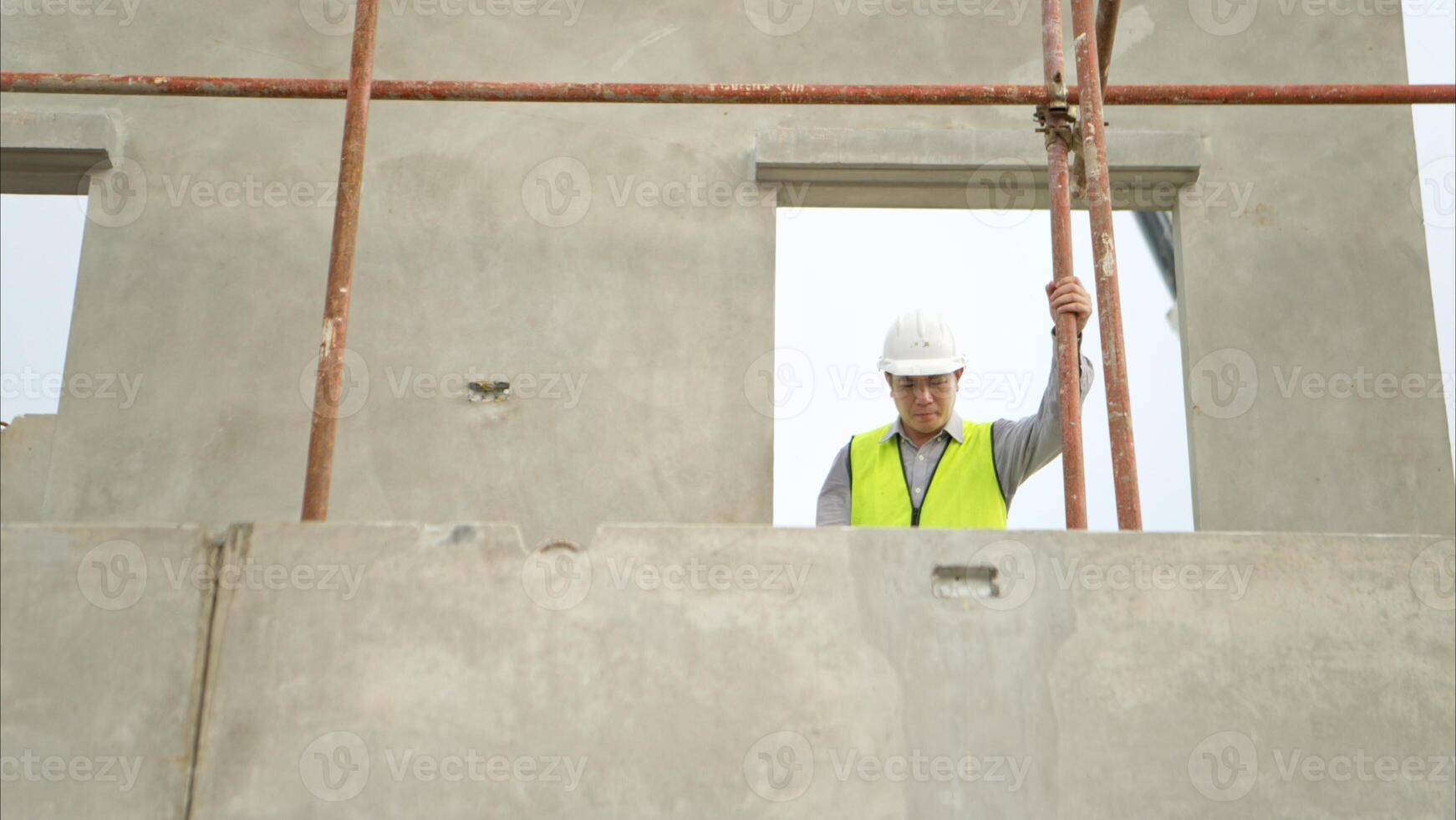 Engineers construction projects inspect and supervise the construction of building walls,75 photo