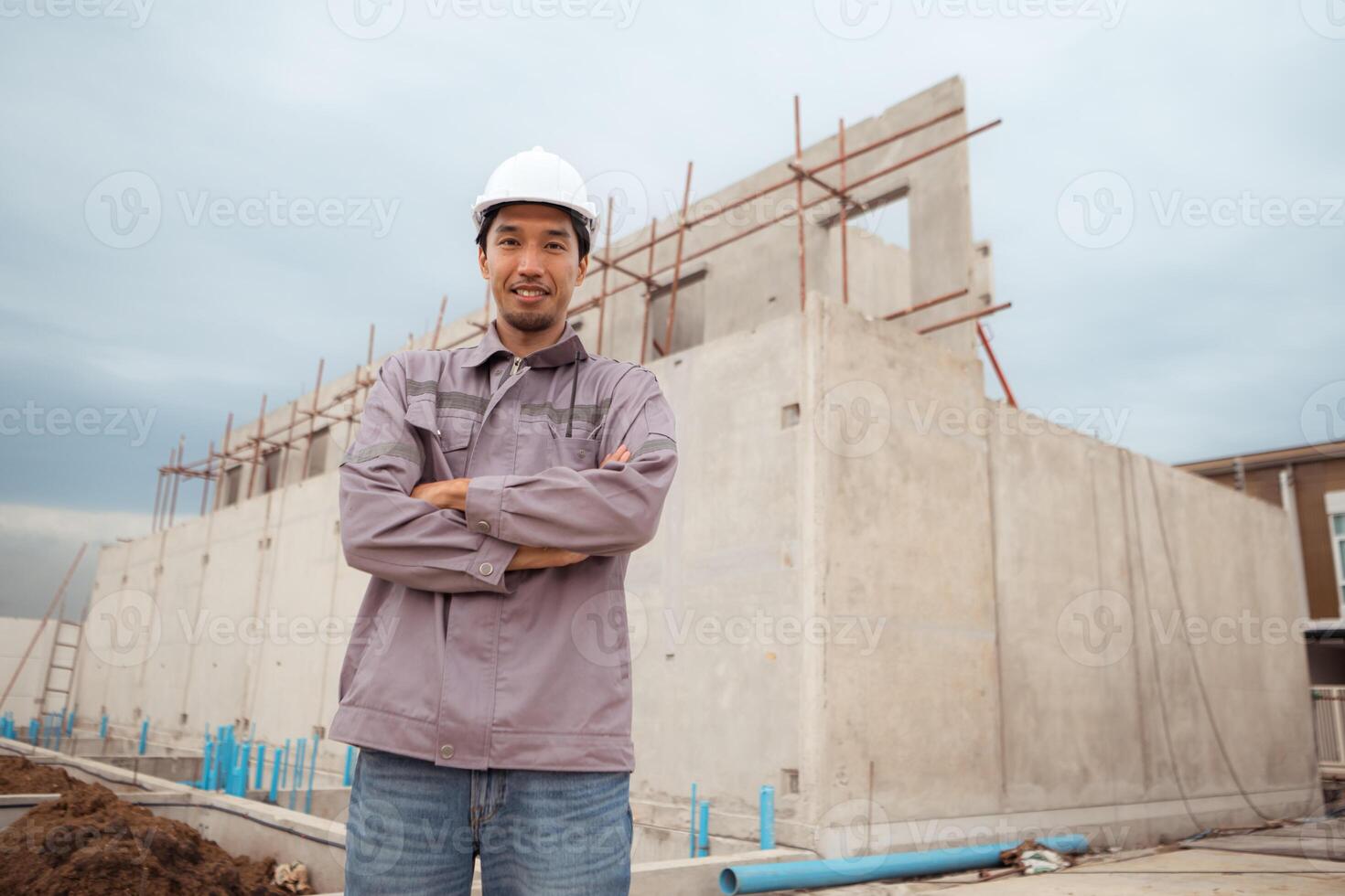 Portrait of engineers in construction site,39 photo