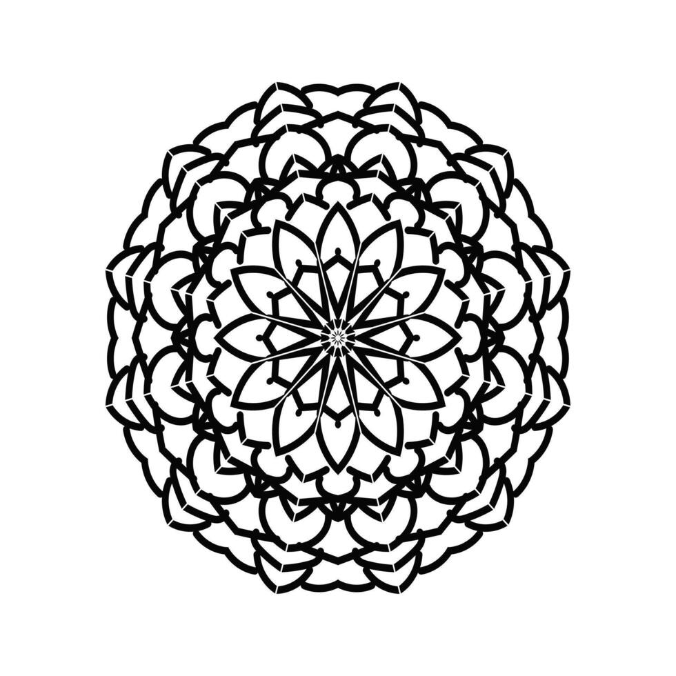 Frame Design Gold floral corners frame the mandala in opulent style vector