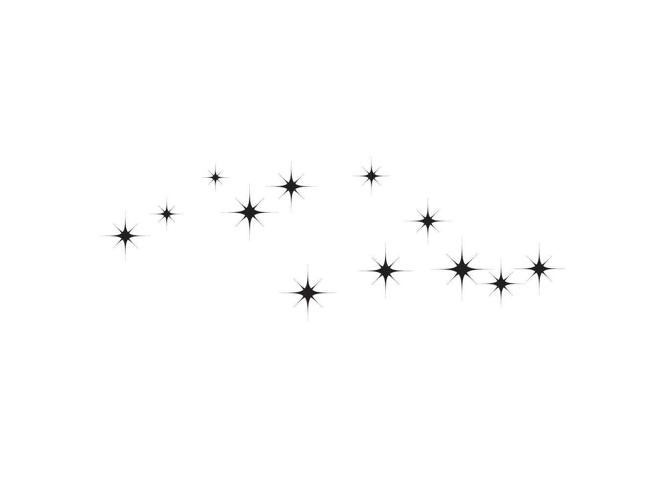 Scattered stars and fireworks on white vector