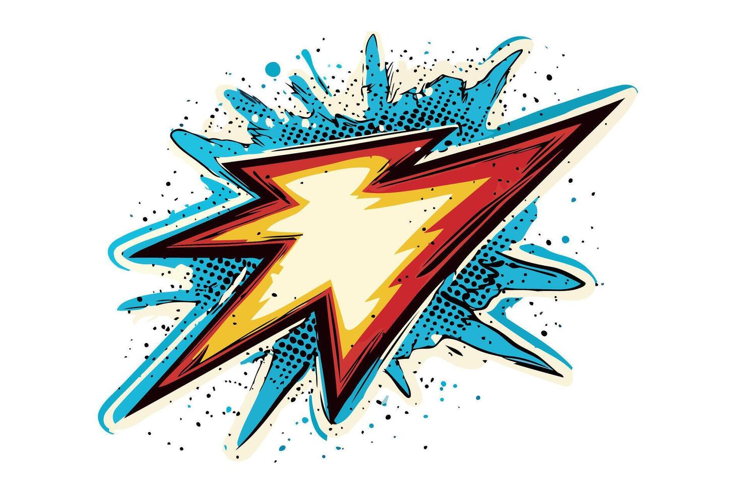Comic Style Explosion Lightning Bolt vector