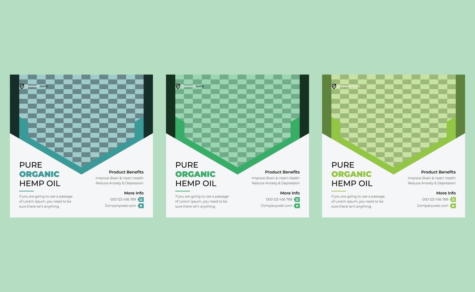 Creative modern editable clean hemp product cbd oil sale promotion social media post template design. vector