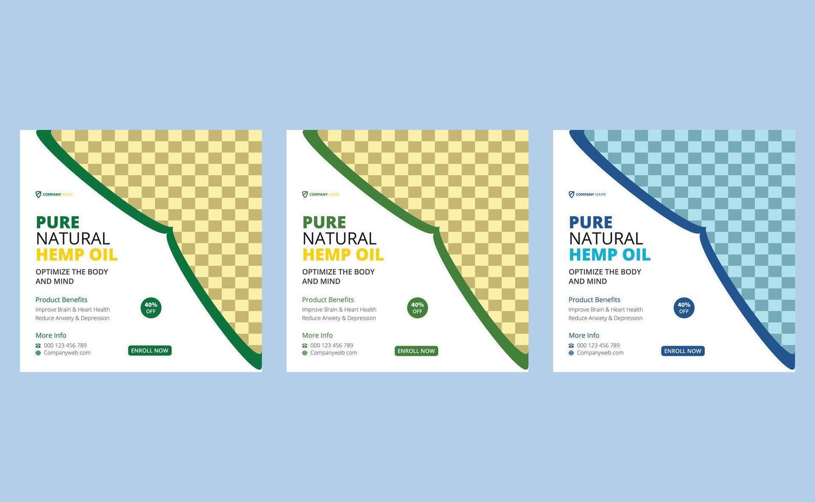 Modern creative cannabis leaf hemp product cbd oil sale promotion social media post design template. vector
