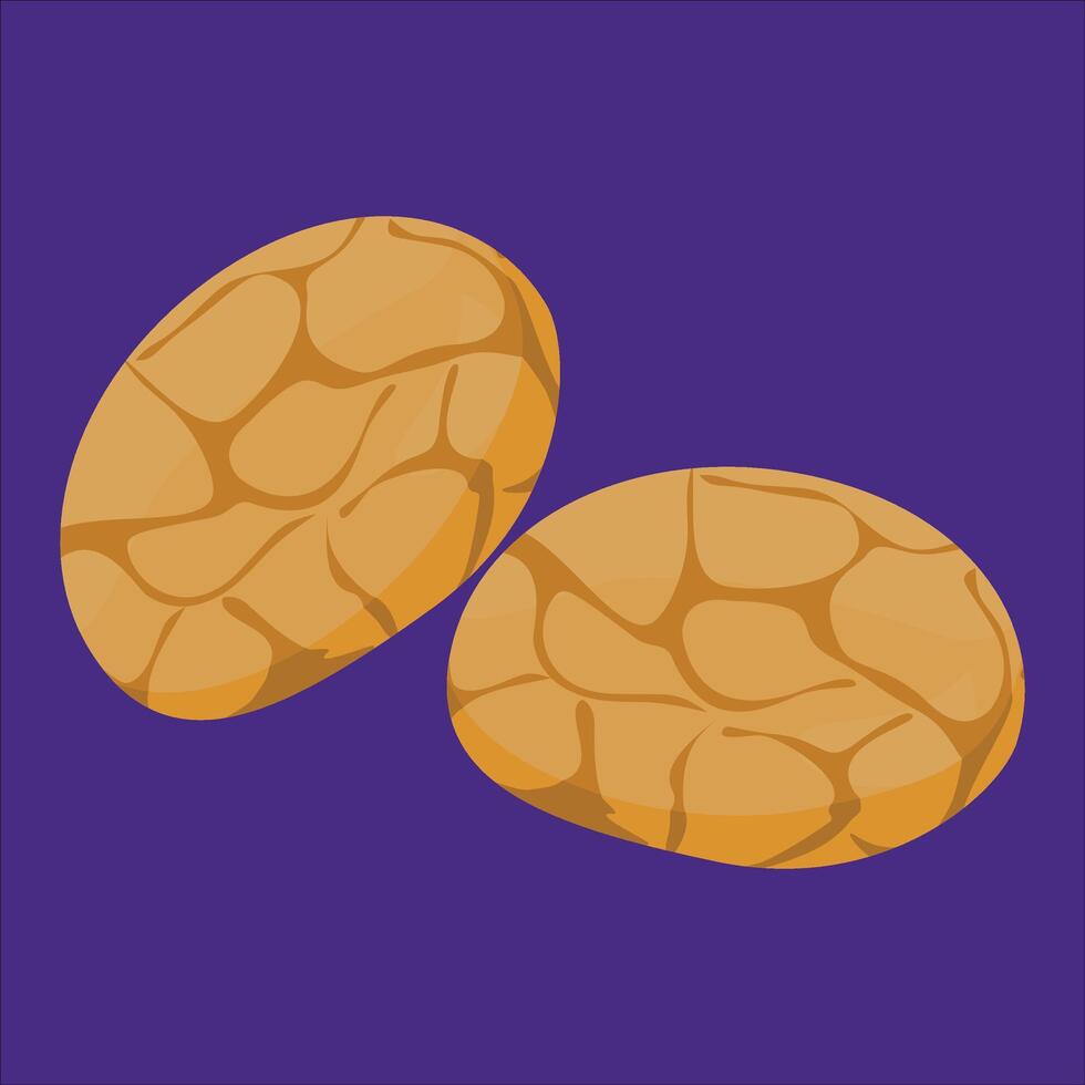 Traditional Italian Amaretti Cookies with Crunchy Texture and Almond Flavor vector