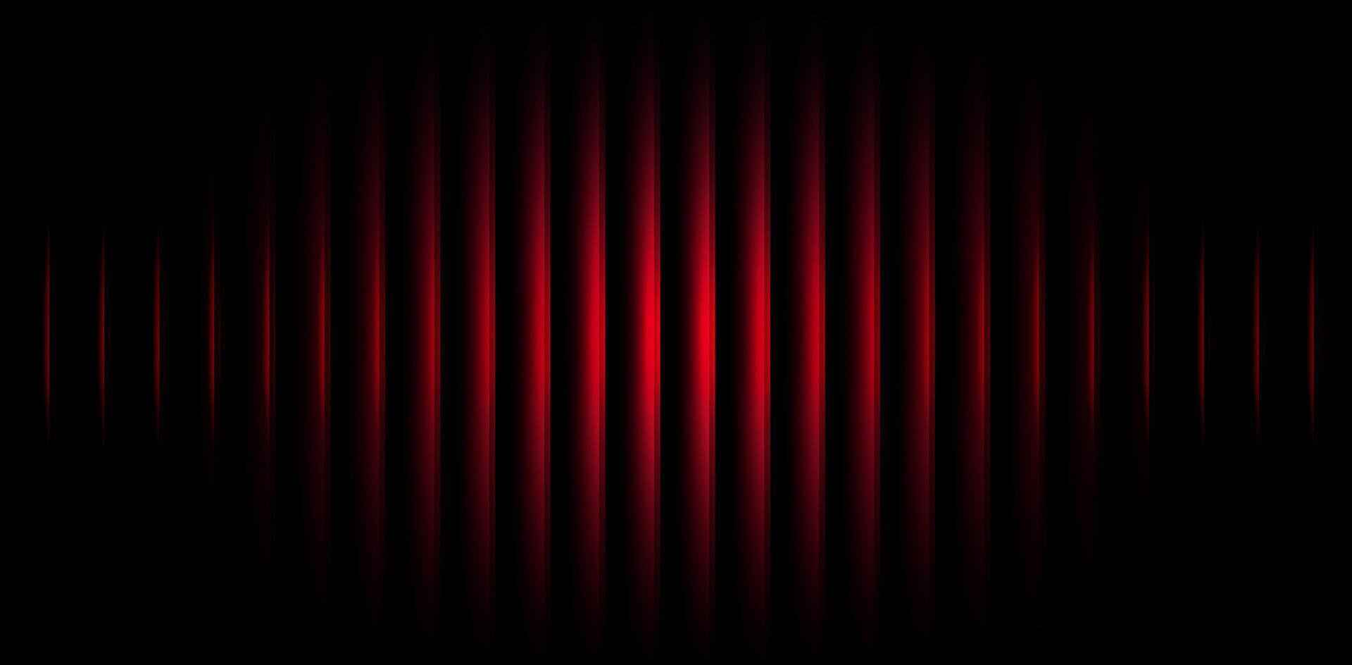 Red stage background, vertical lines with futuristic abstract technology lights on the background, illustration vector