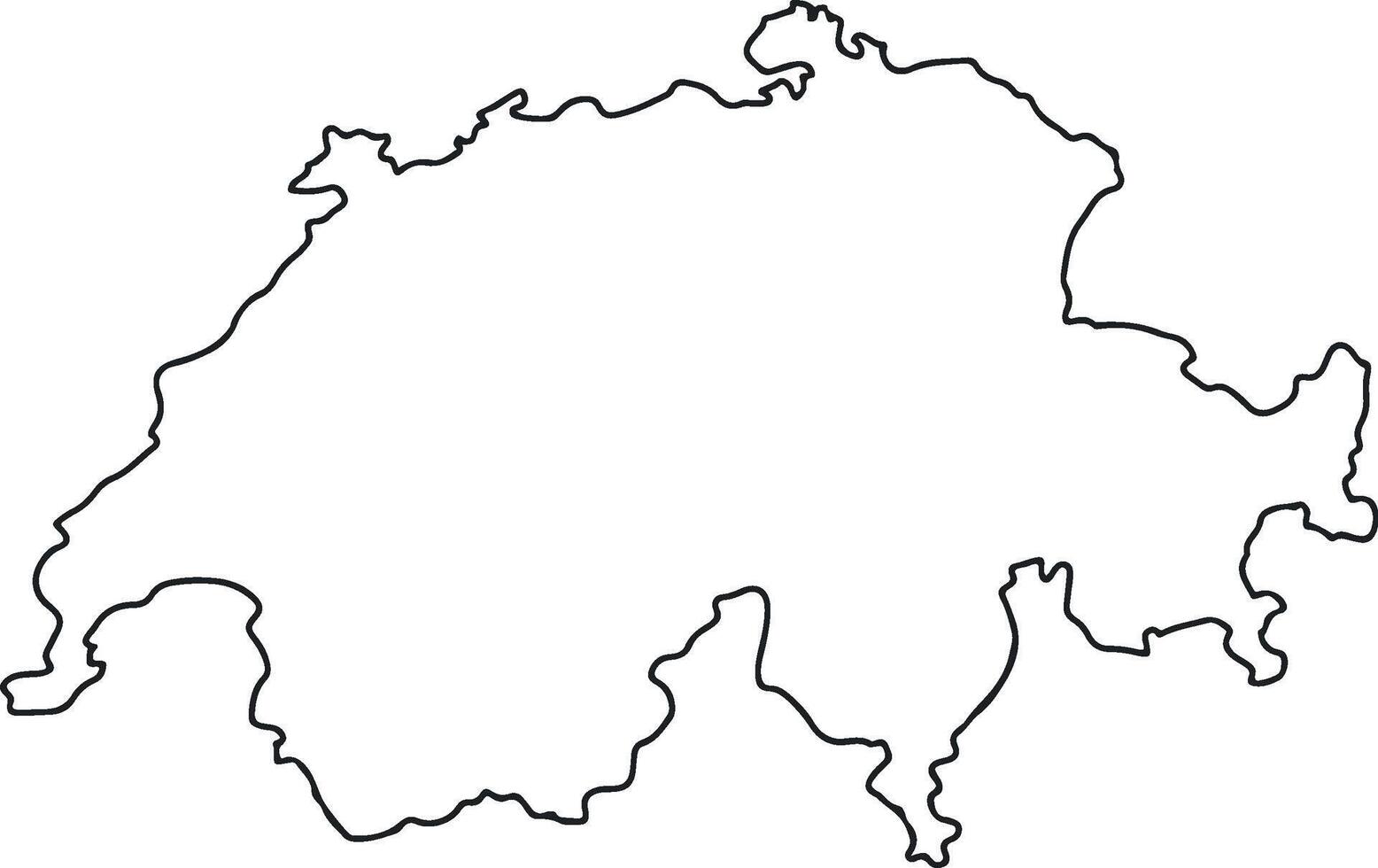 Border of Switzerland vector