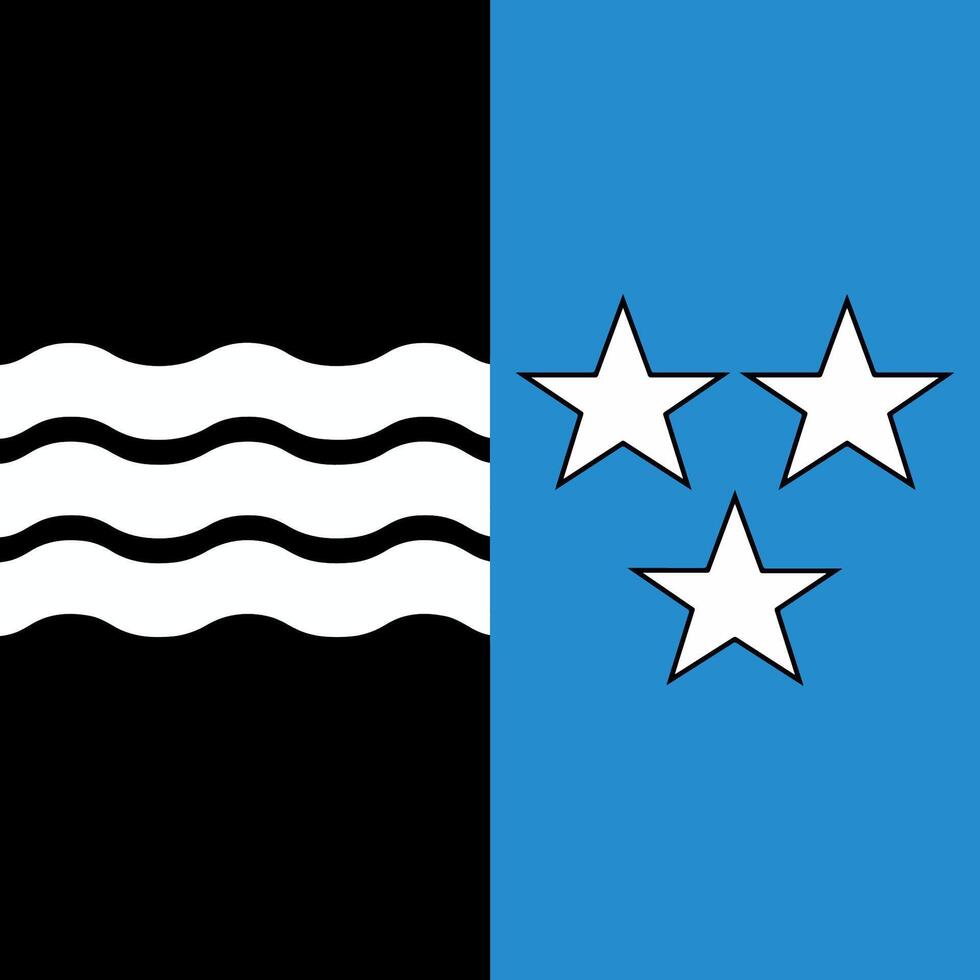 The flag of the Canton of Aargau in Switzerland vector