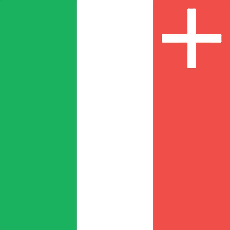 The flag of the Canton of Neuchatel in Switzerland vector