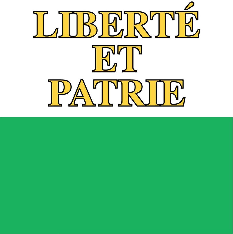 The flag of the Canton of Vaud in Switzerland vector