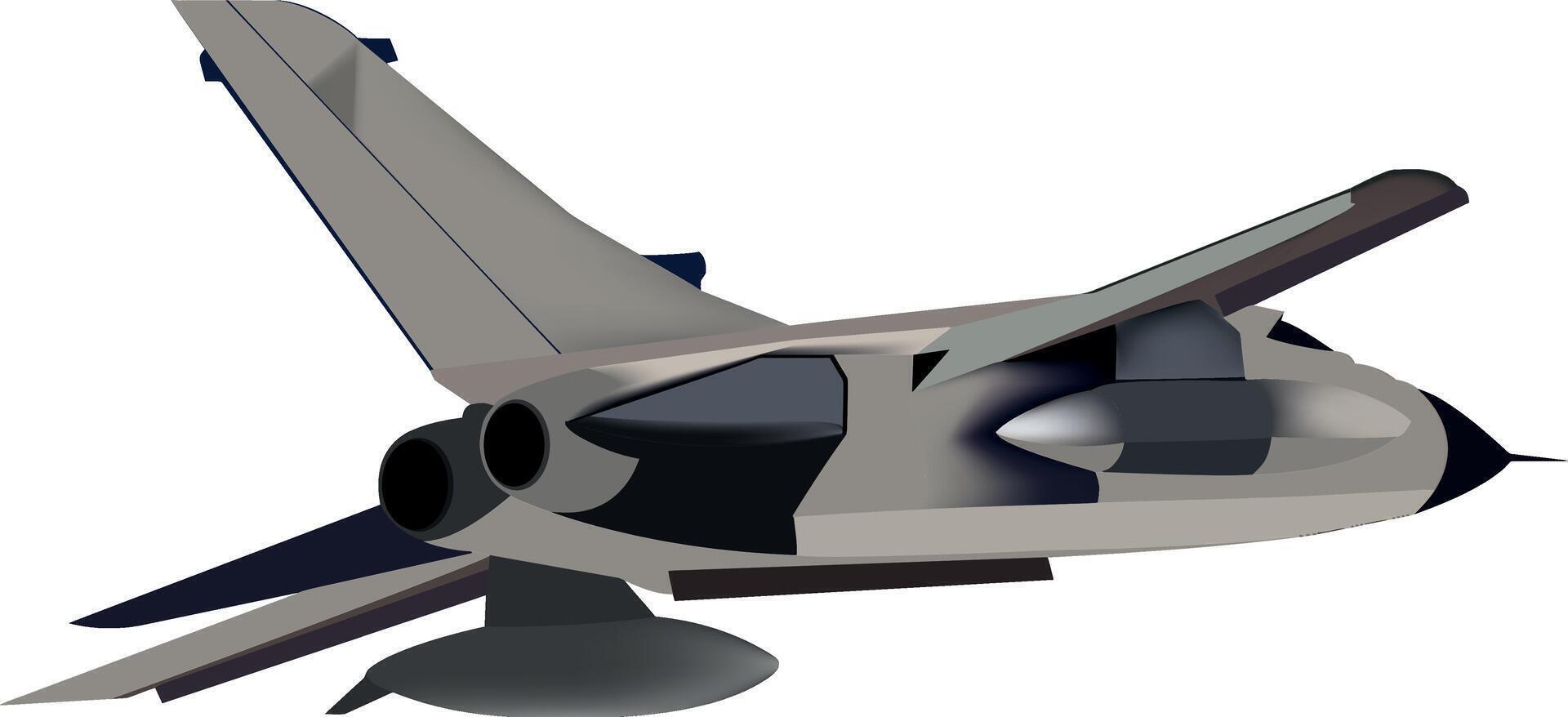 A cartoon fighter jet flying in the air vector