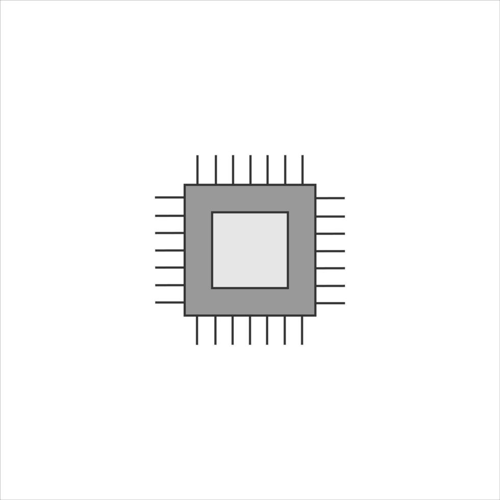 Computer processor chip icon is suitable for your computer themed design vector