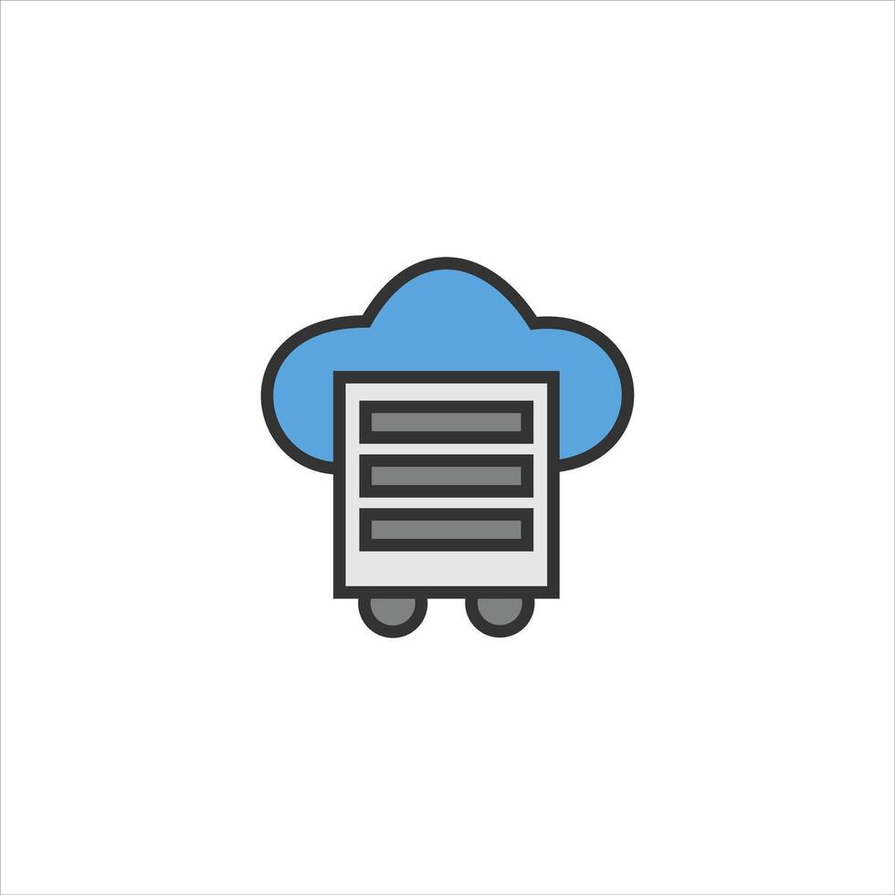 Computer cloud data storage icon is suitable for your computer themed design vector