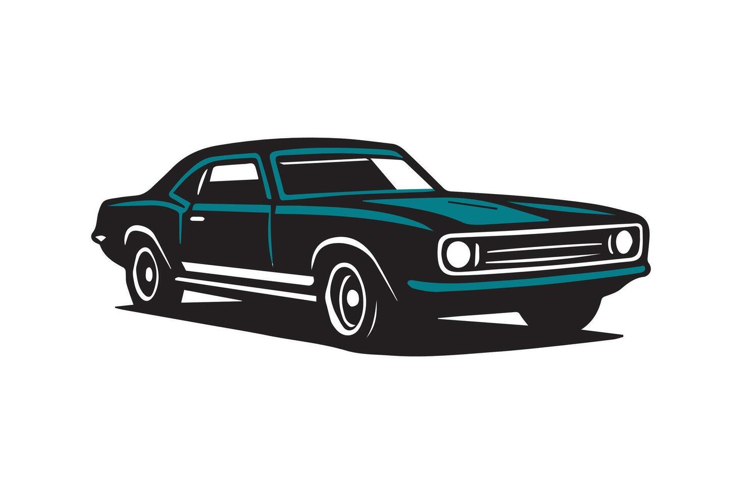 classic car icon retro style illustration vector