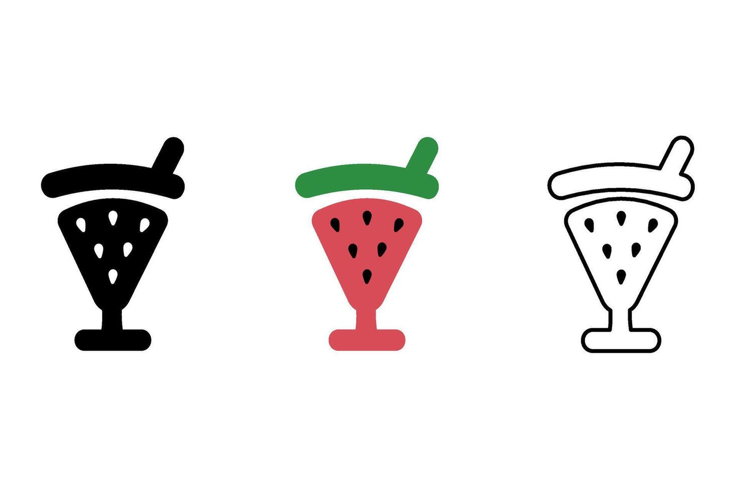 Watermelon Drink Wi-Fi Logo Red and Green Fruit Glass Icon with Straw and Seeds vector