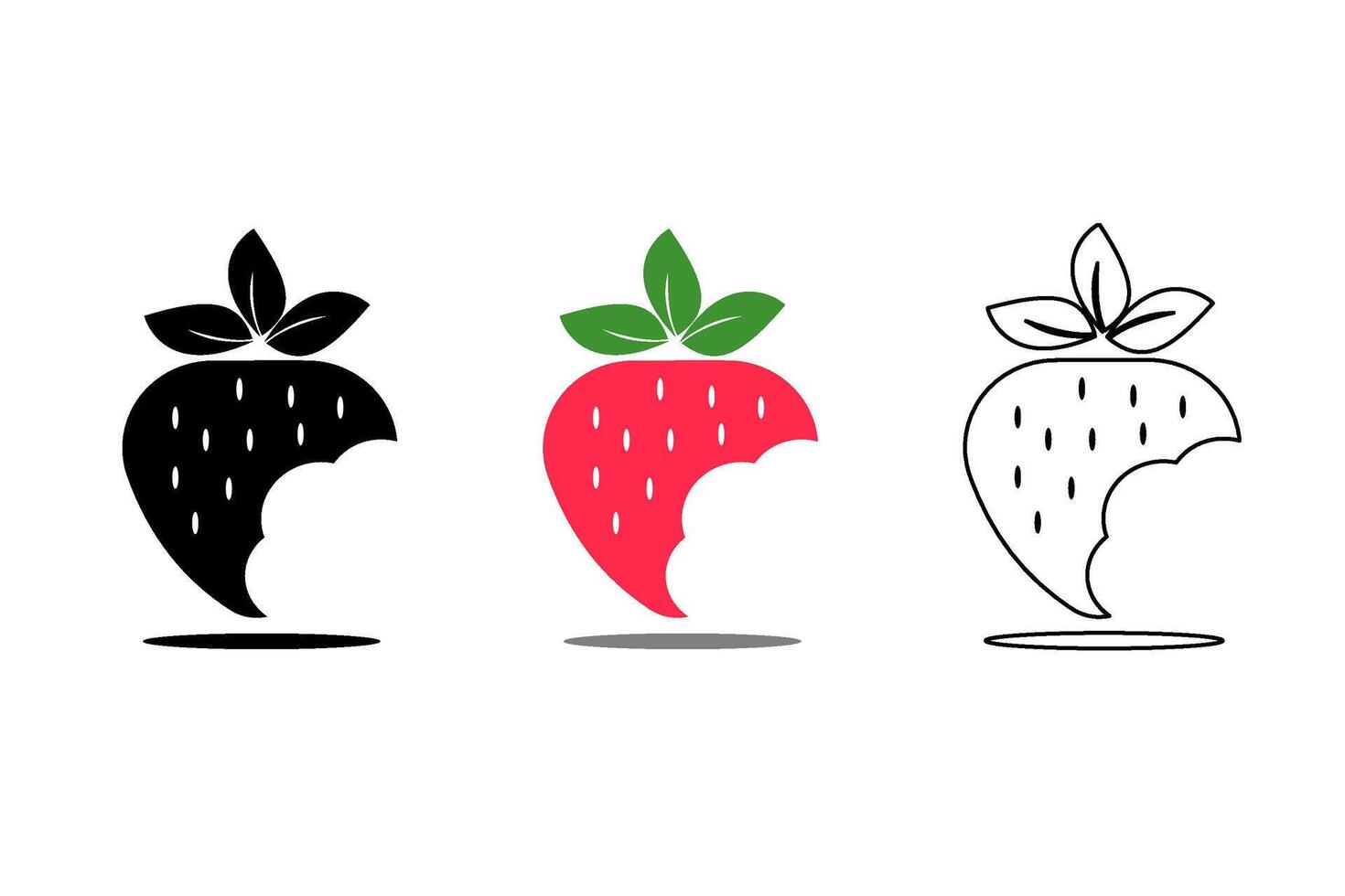 Strawberry Fruit Logo Isolated for Juice or Organic Brand vector