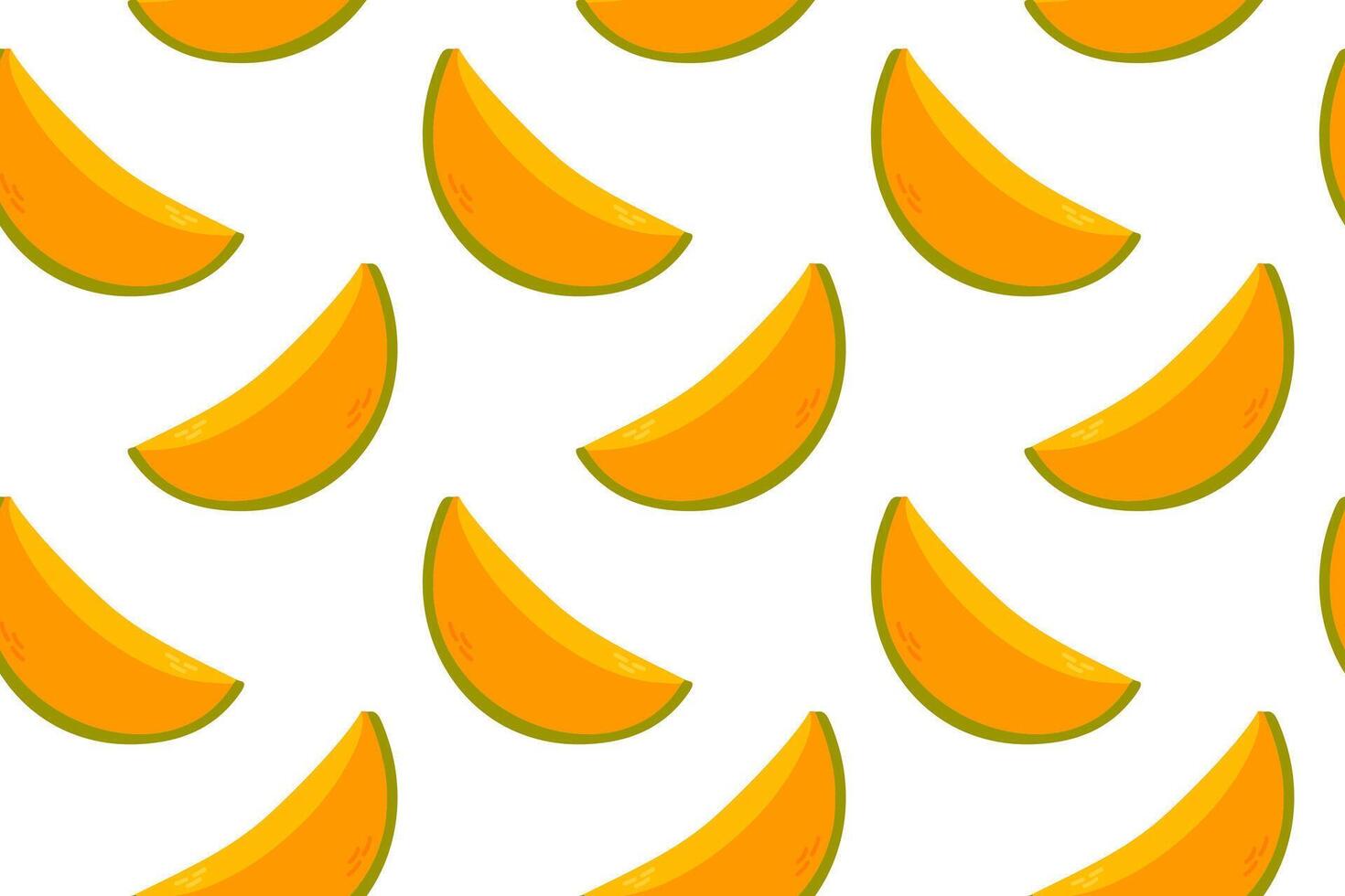 seamless pattern featuring yellow melon slices in a repeating layout. Ideal for summer food packaging, fruit-themed textile designs vector