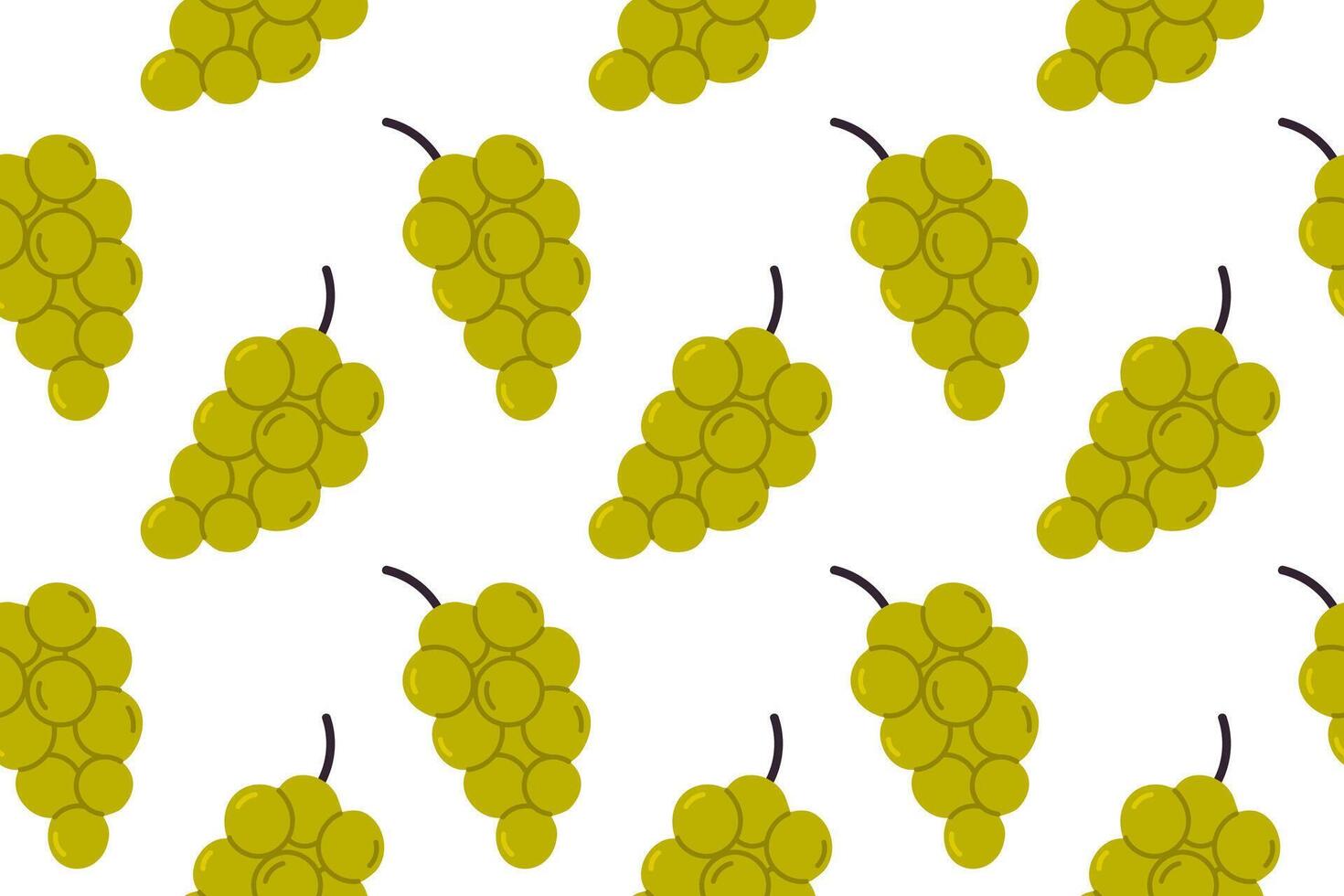 Green grape pattern illustration vector