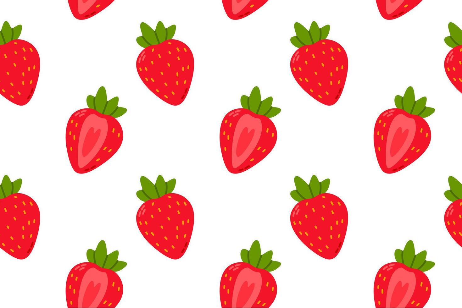 Pattern of colorful strawberries vector