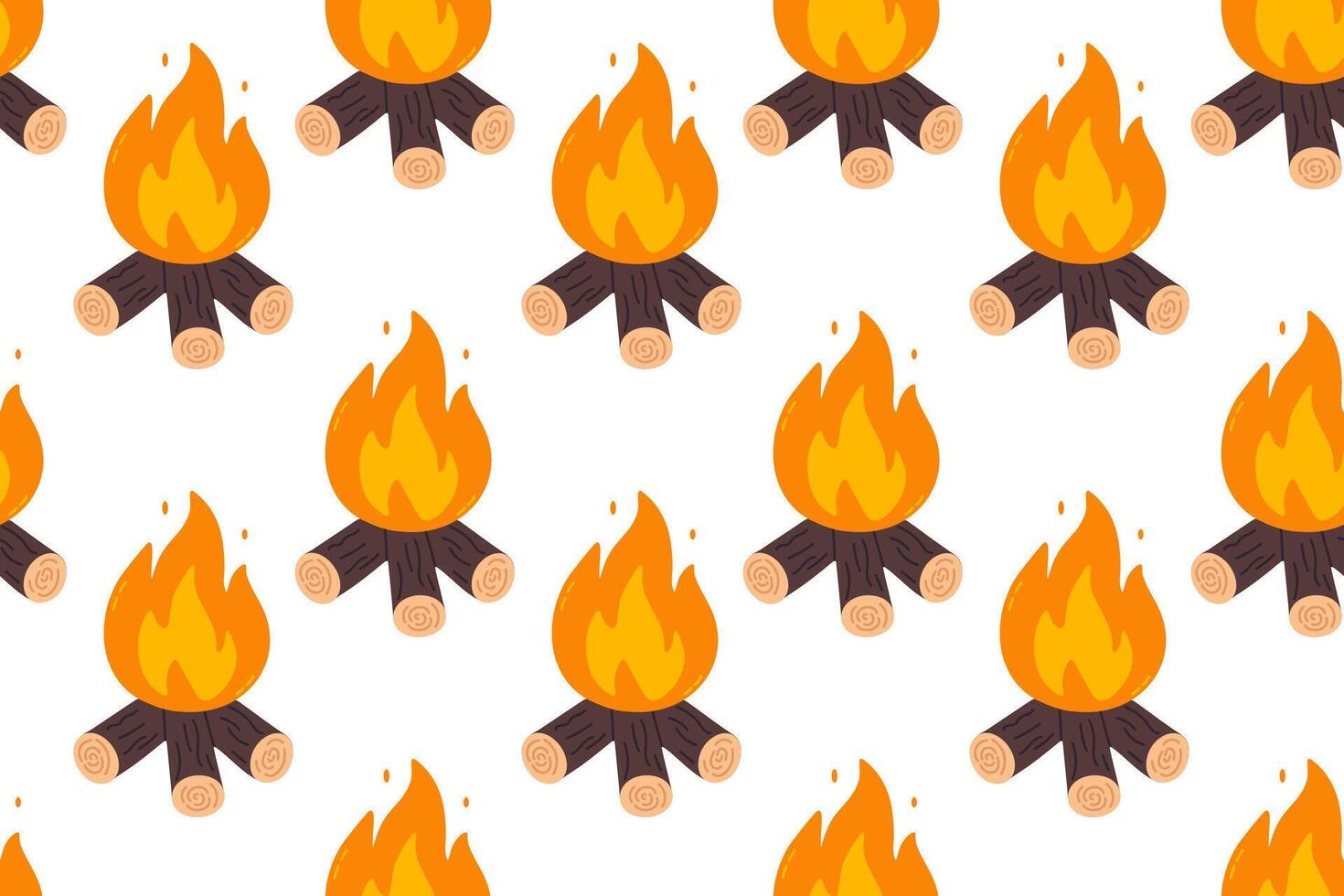 Colorful campfire pattern design vector