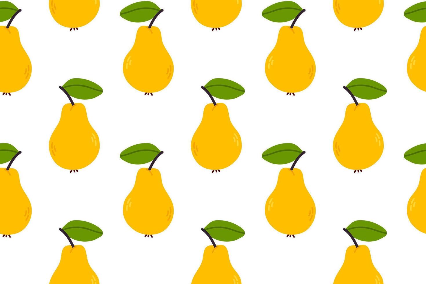 yellow pear pattern design vector