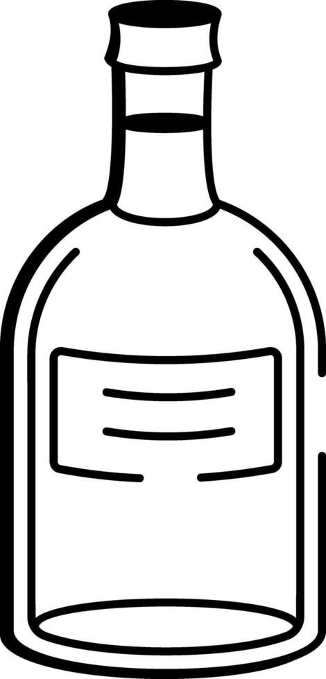 A hand drawn style icon of a vodka bottle vector