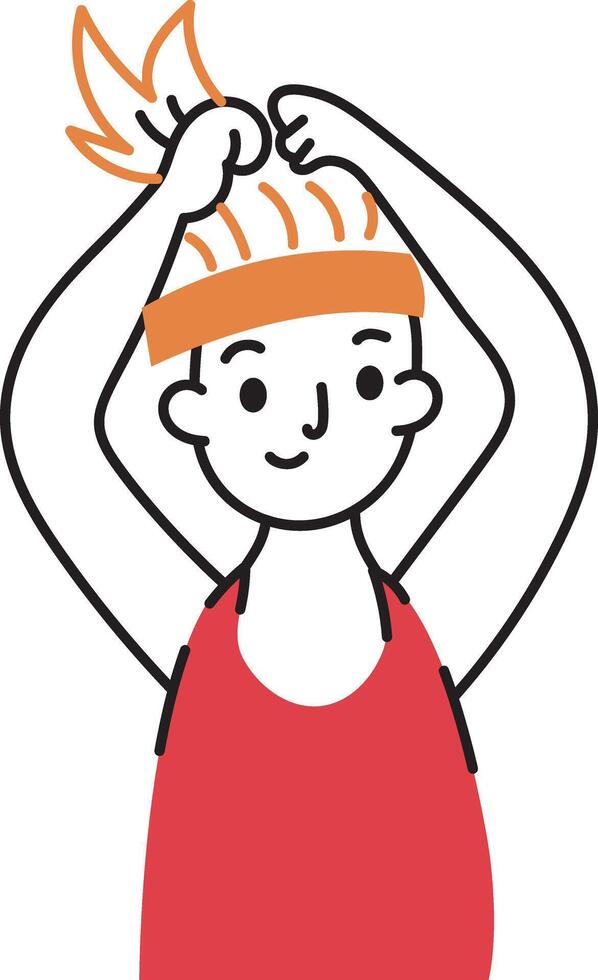 A doodle style icon of sweatband vector