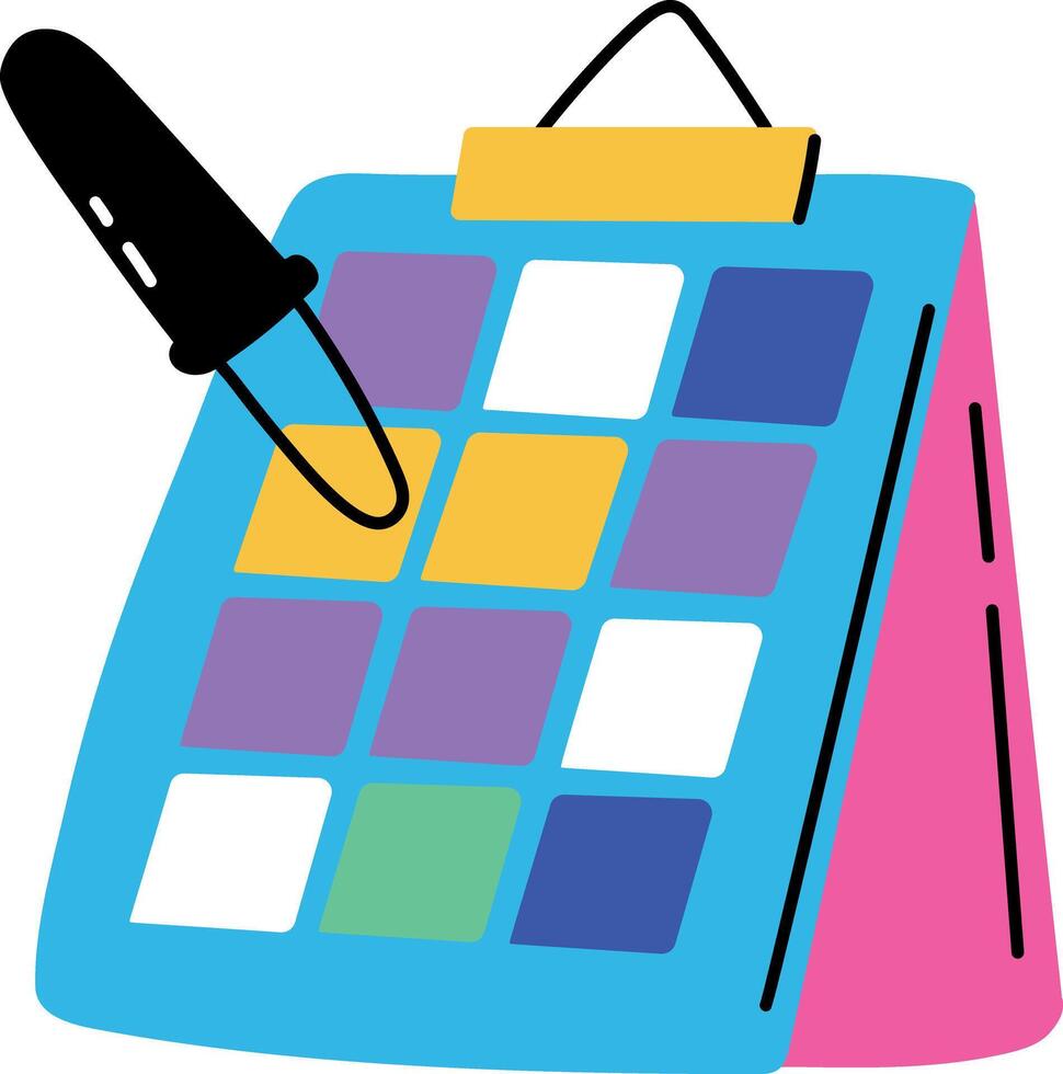 Choose colour with a picker, flat style illustration vector