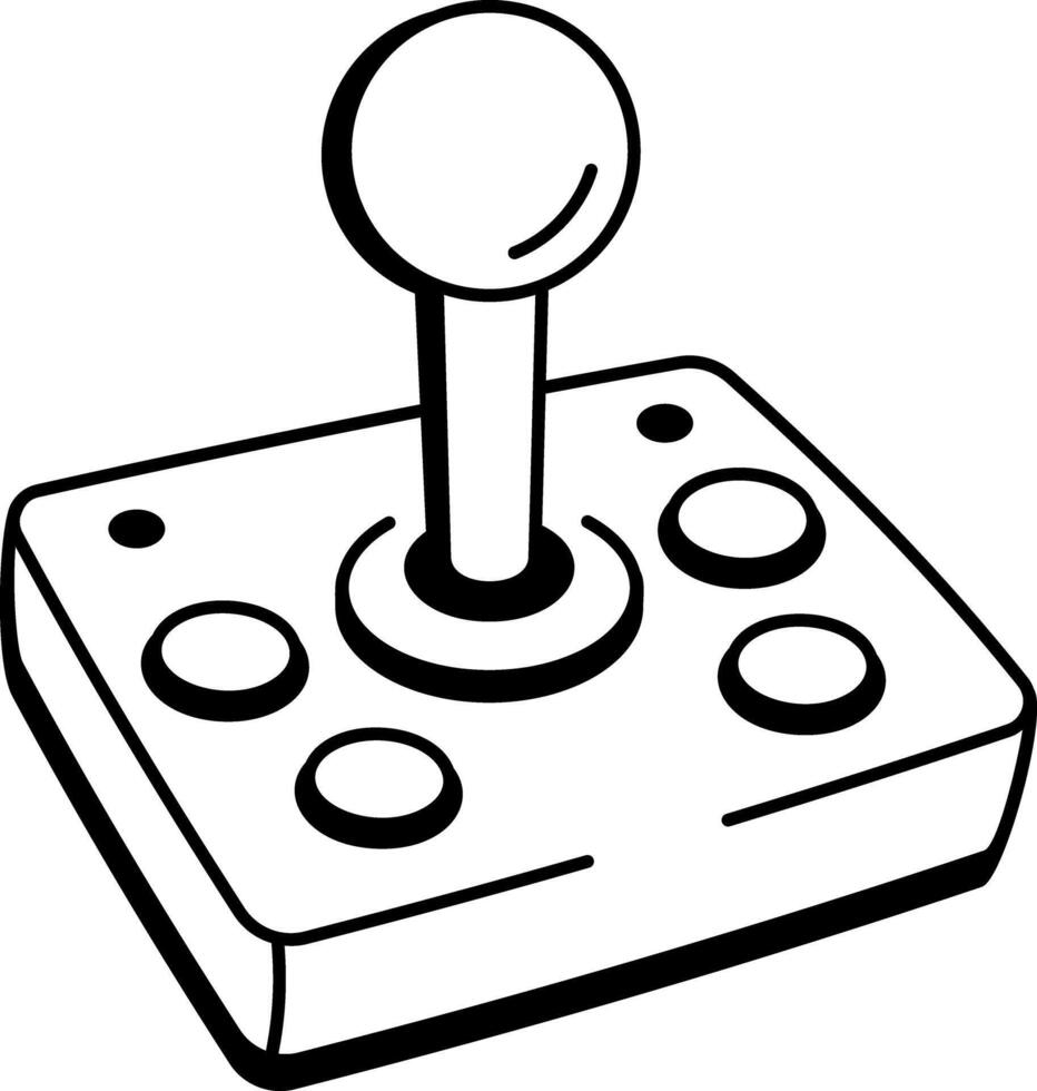 A drawing style icon of joystick vector