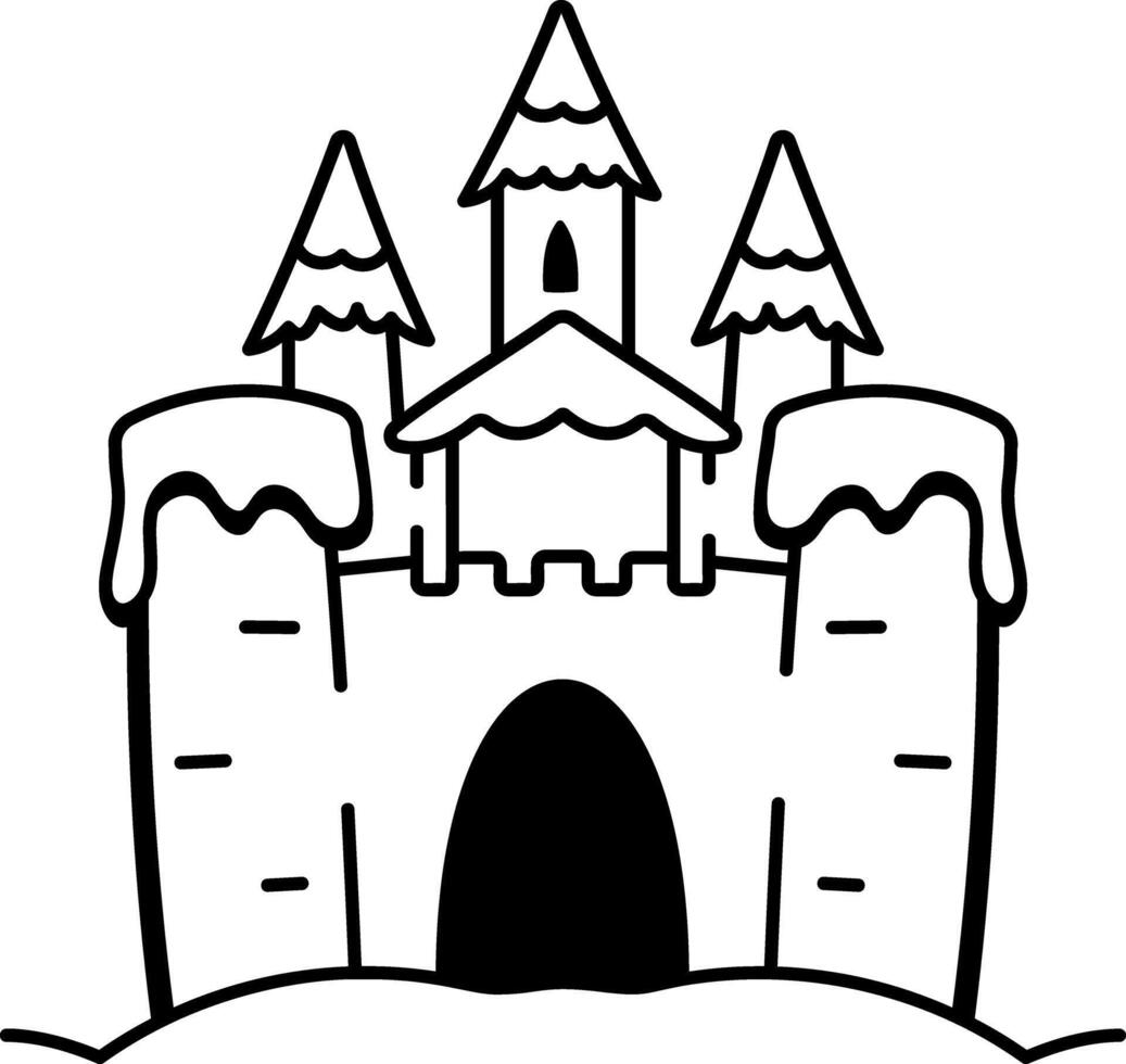 A doodle style icon showing a russian castle vector