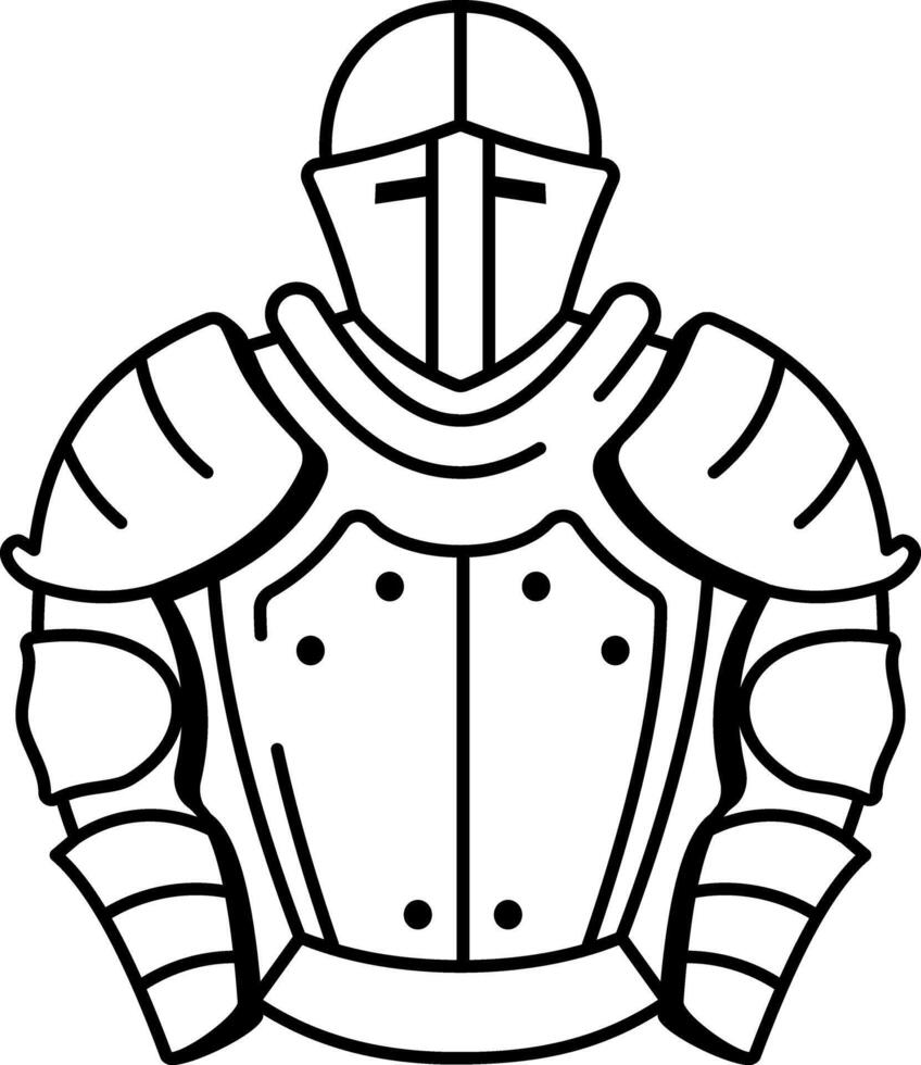 A doodle style icon of armour vector