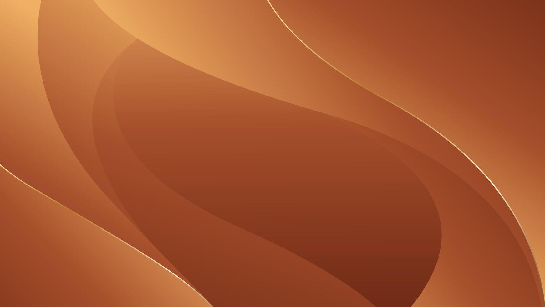 Abstract modern bronze wave background vector