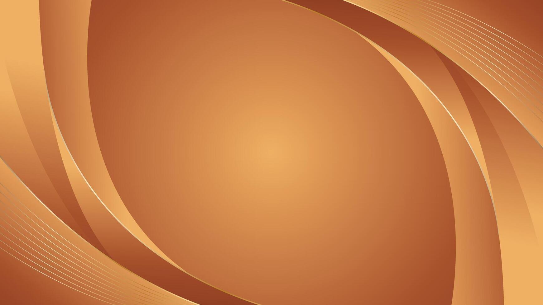 bronze metallic abstract background with elegant gradient curves vector