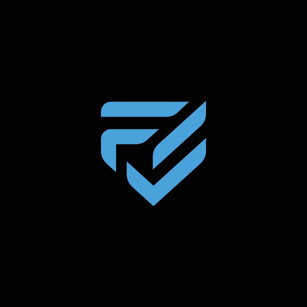 letter F and V logo concept vector