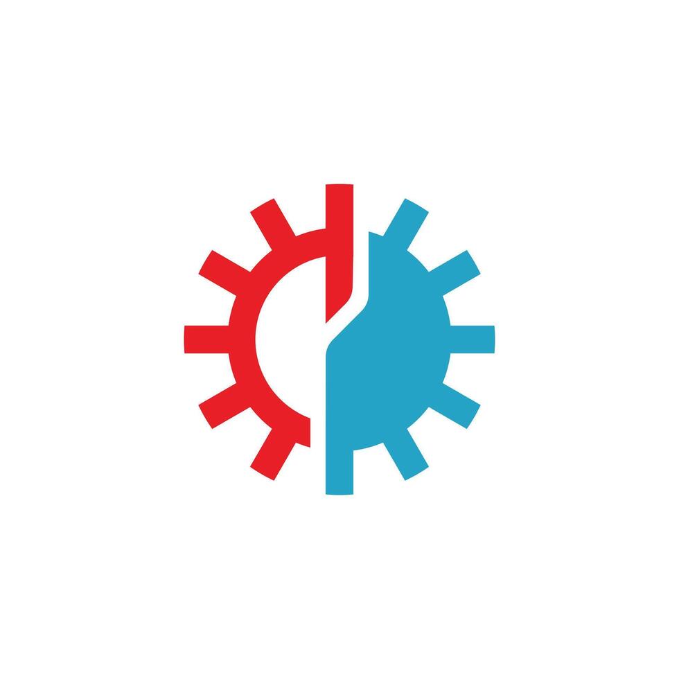 Weather change hot and cold logo vector