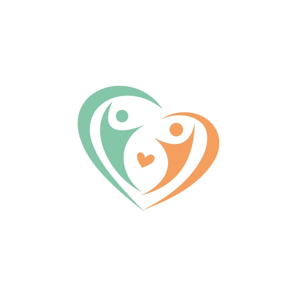 human family care logo template vector