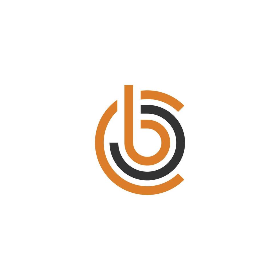 b and c initial logo vector