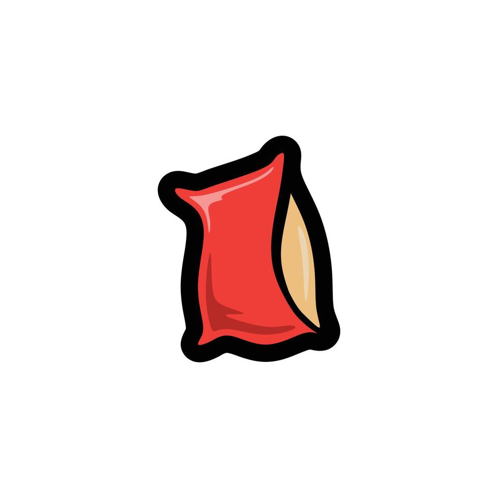 abstract red bag seed logo symbol vector
