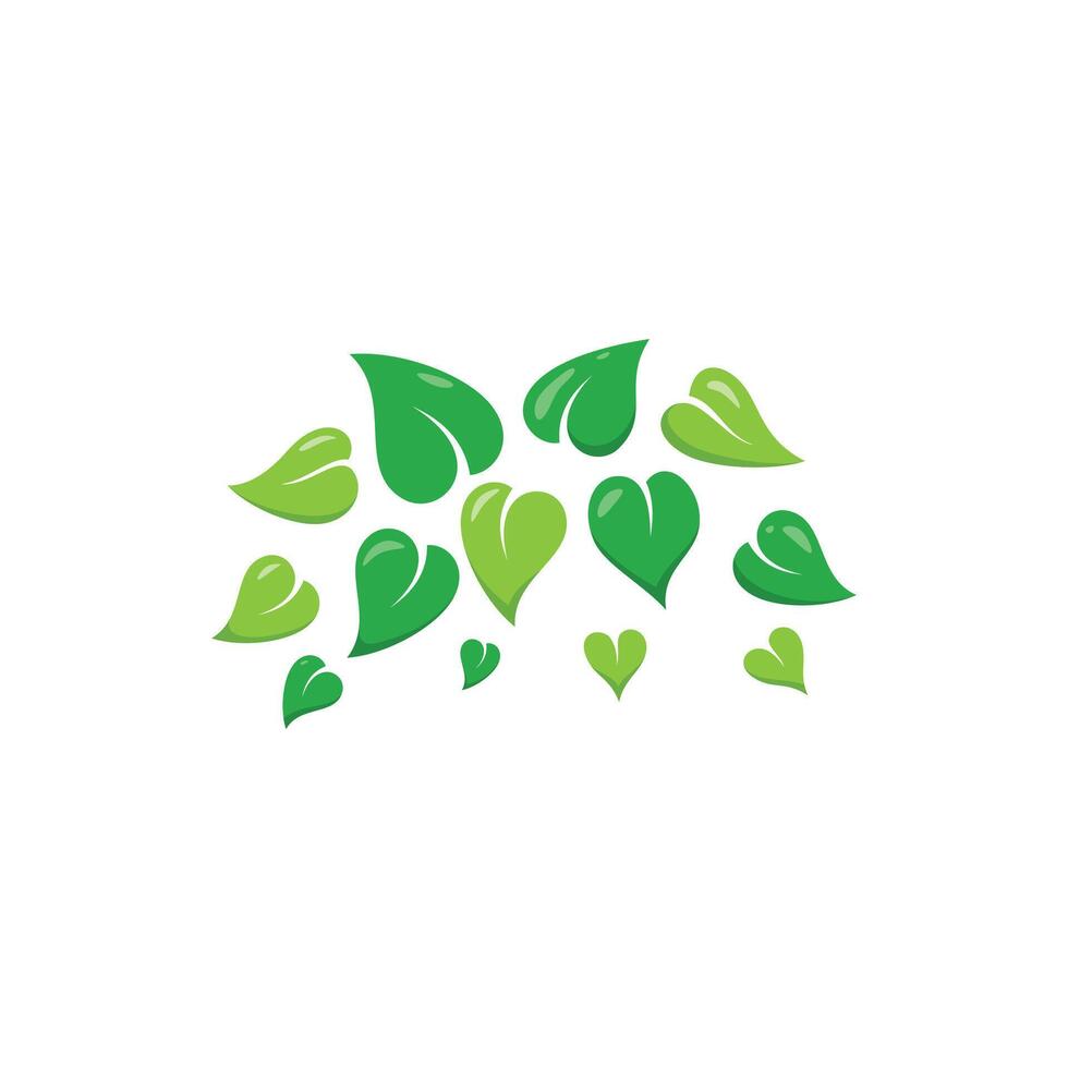 group of leaf nature logo vector