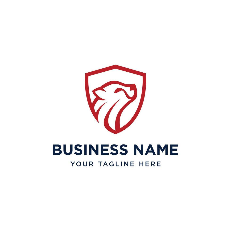abstract cheetah shield logo design vector