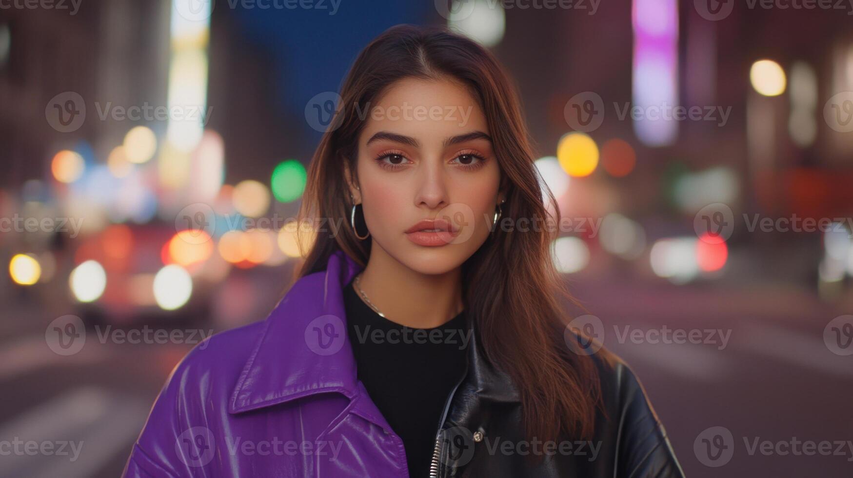 City Street Portrait of Woman photo