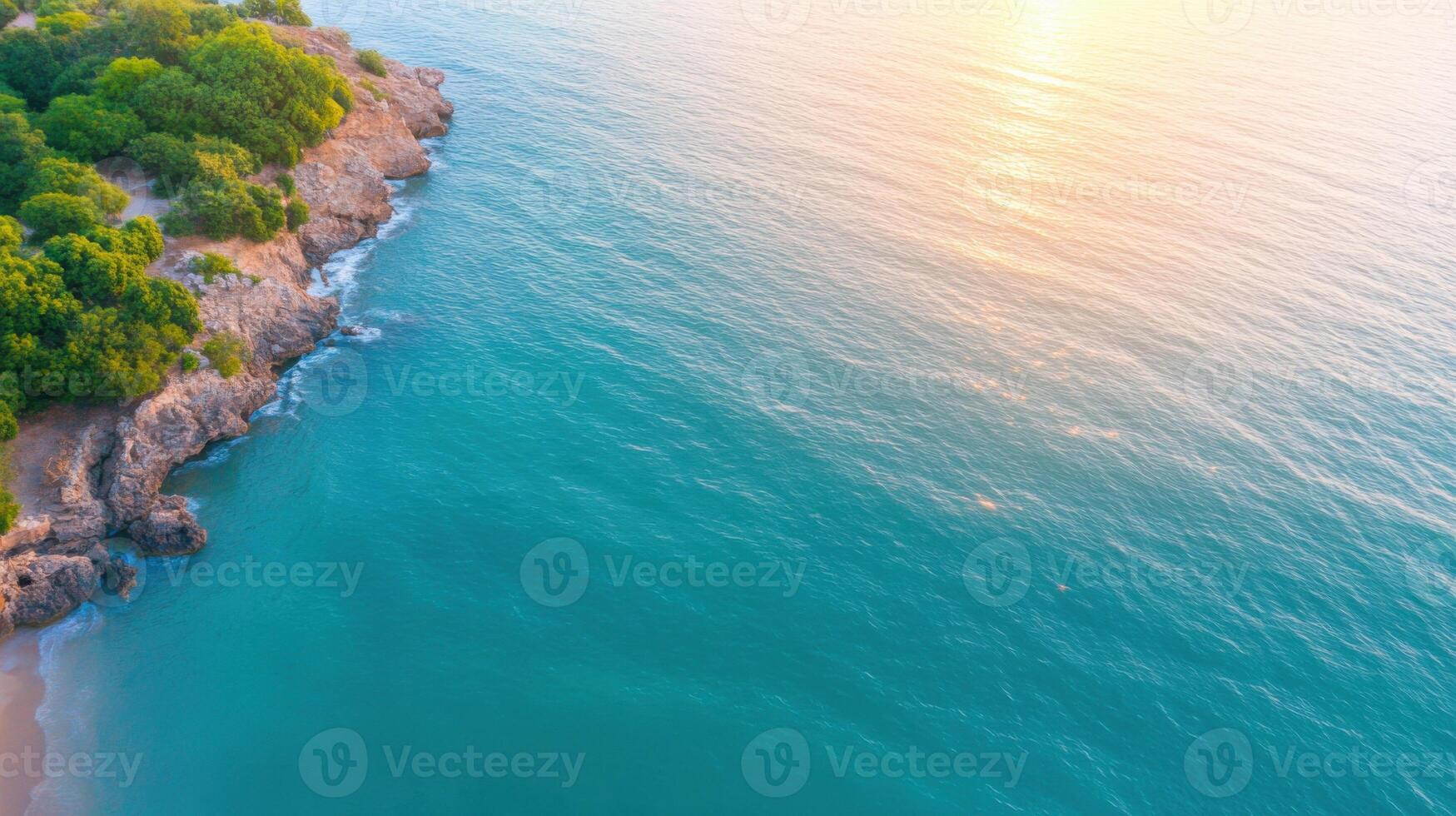 Coastal Sunrise Aerial View photo