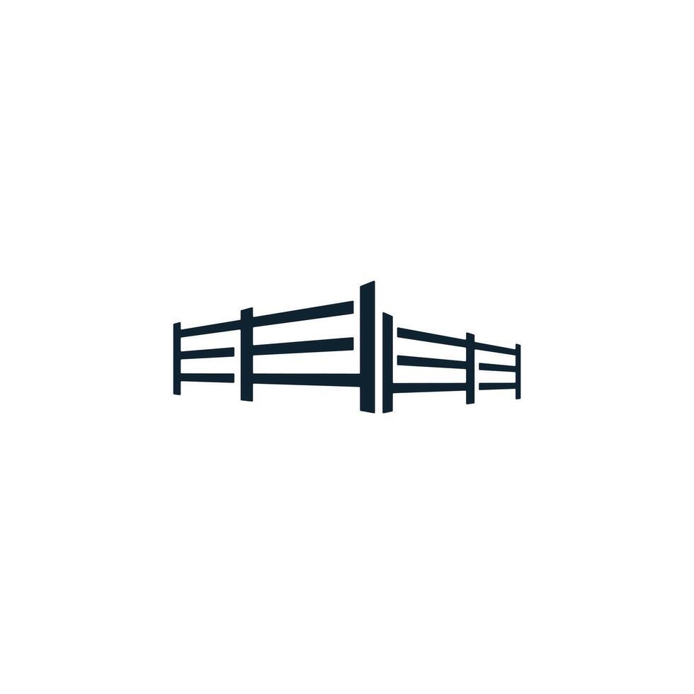 simple and Elegant fence logo vector