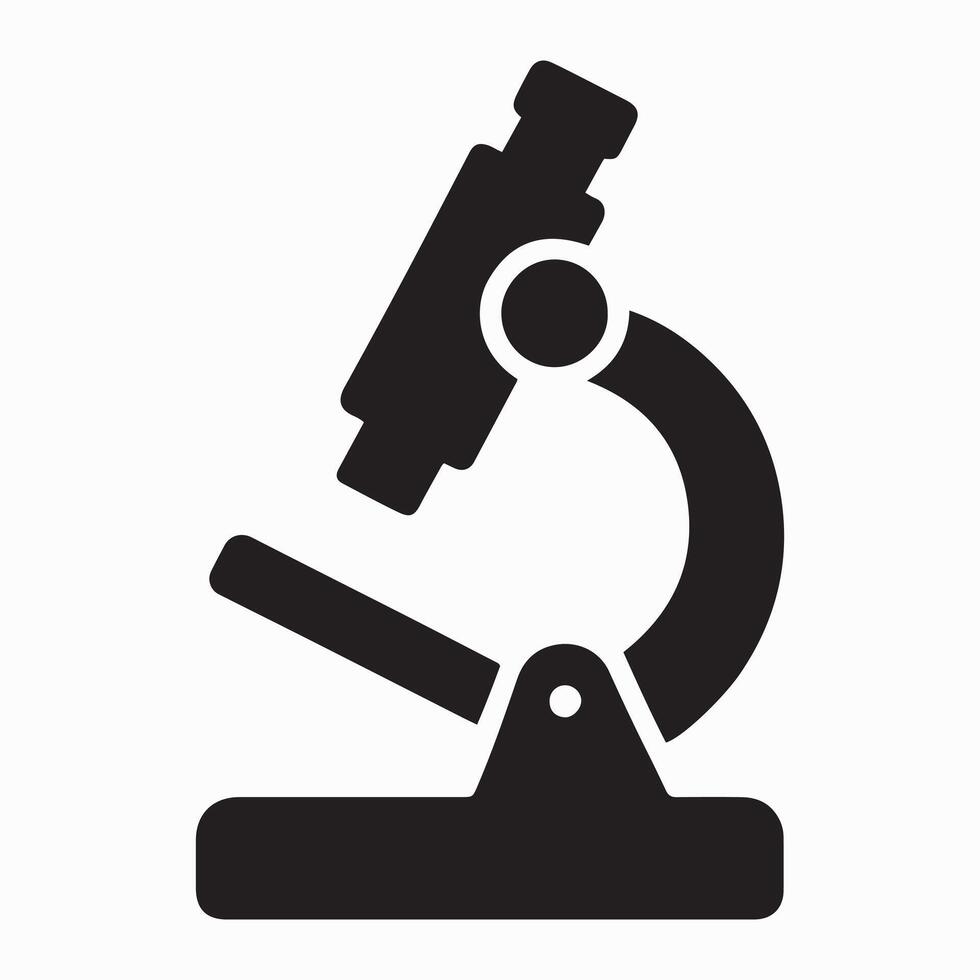 Detailed illustration of a modern compound microscope vector