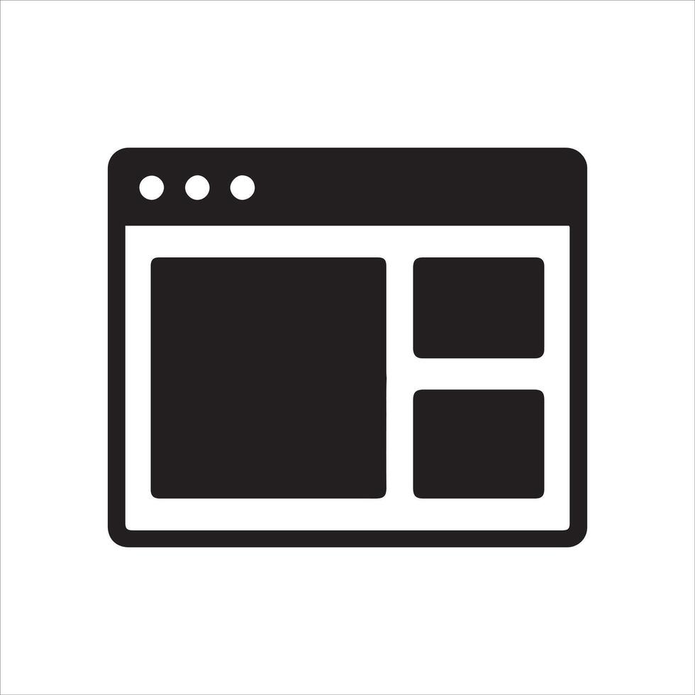 Website layout design with full color palette and typography vector
