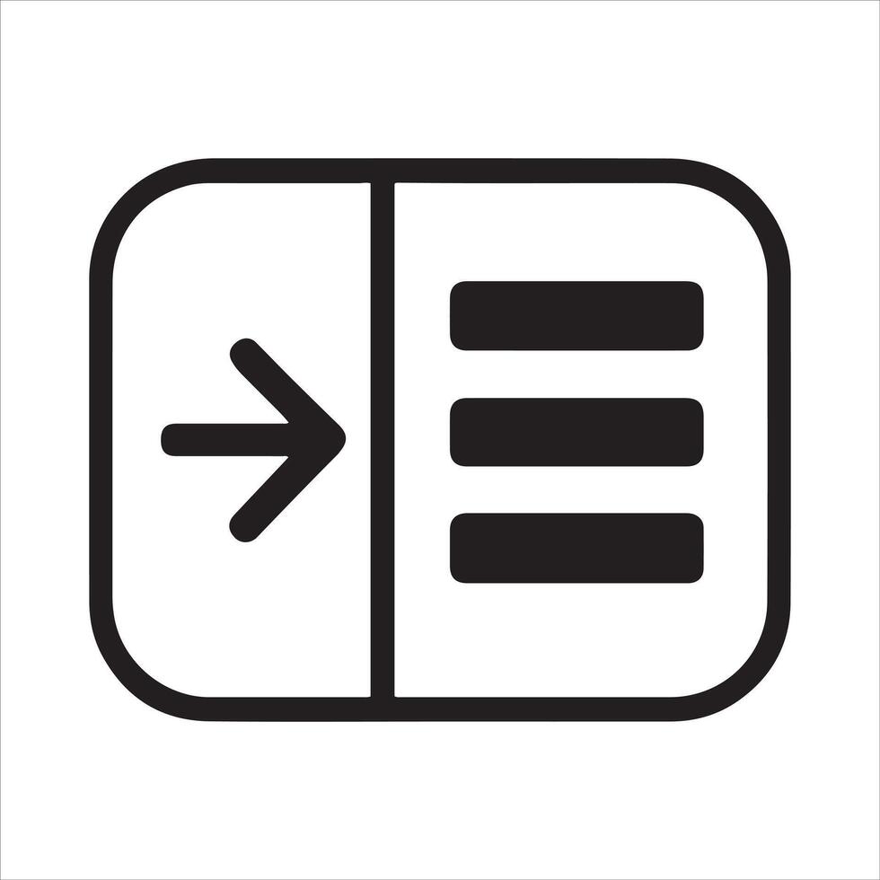 Slide in sidebar menu design for website or application vector