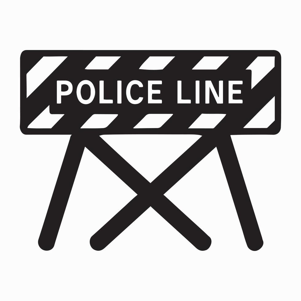 Police line do not cross graphic design element vector