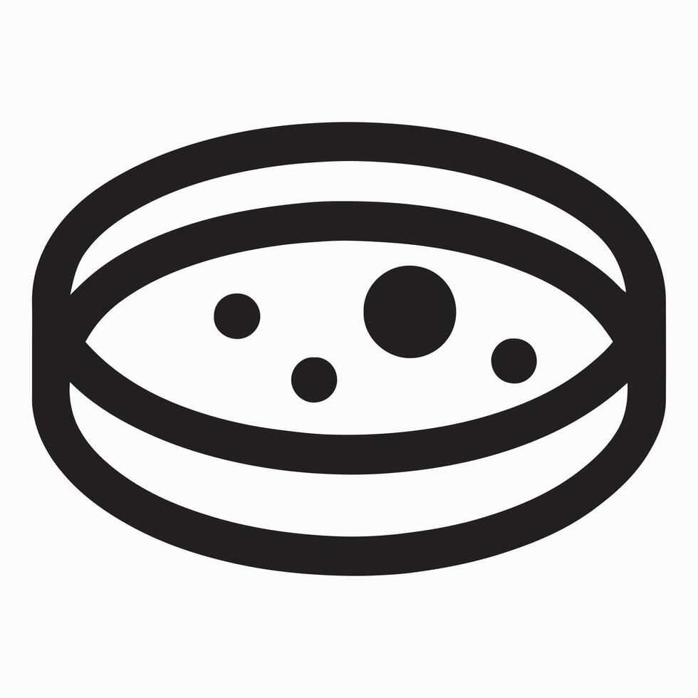 Detailed illustration of a petri dish with microbial culture vector
