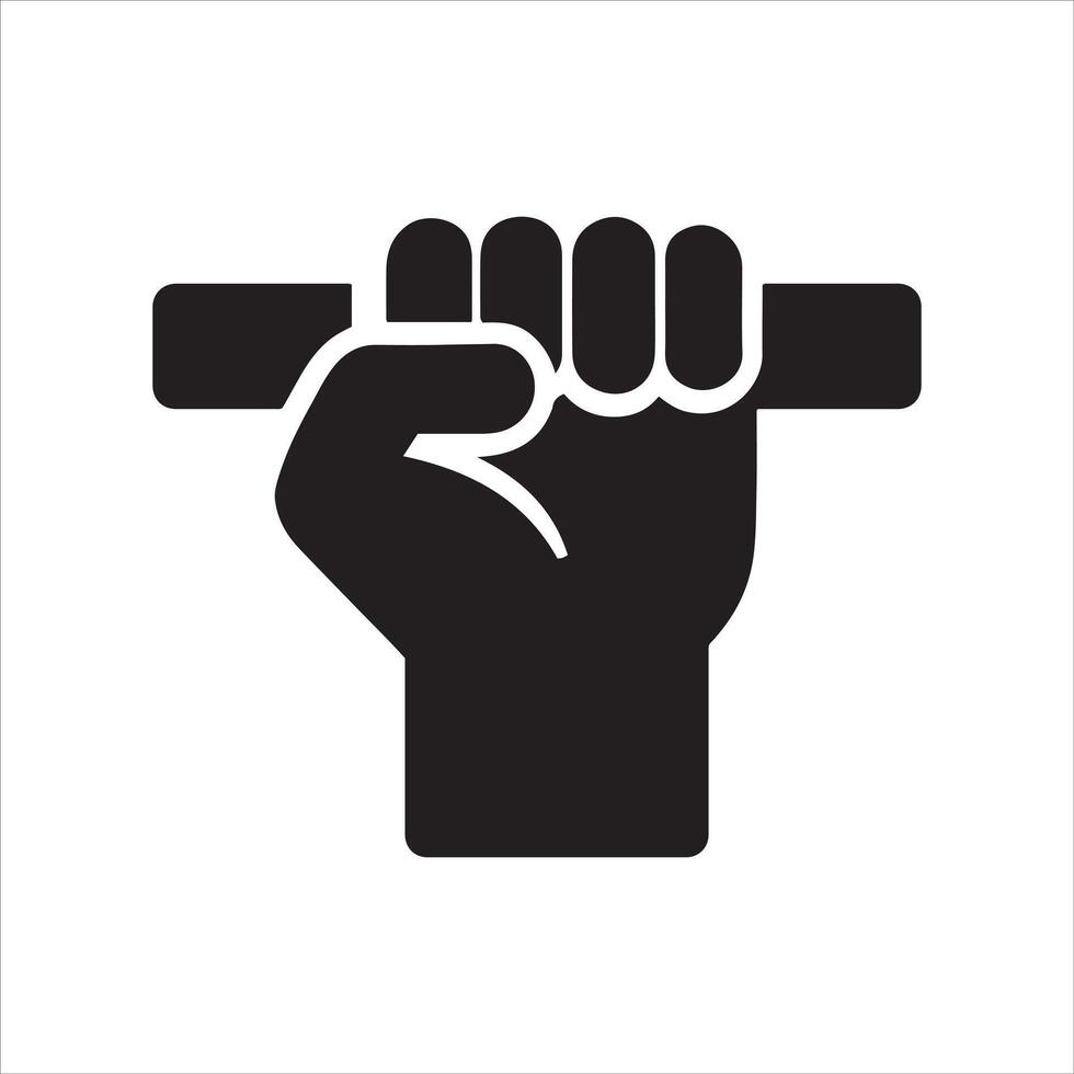 Closeup graphic of a hand holding a bar vector